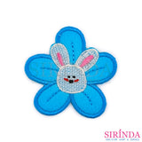 ตัวรีดการ์ตูนกระต่ายดอกไม้ ตัวรีดติดเสื้อ อาร์มปักตกแต่ง DIY EMBROIDERY PATCH (00080025)