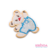 ตัวรีดการ์ตูนหมีออกกำลังกาย ตัวรีดติดเสื้อ อาร์มปักตกแต่ง DIY EMBROIDERY PATCH (00080014)