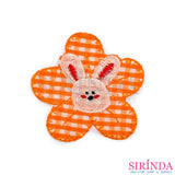 ตัวรีดการ์ตูนกระต่ายดอกไม้ ตัวรีดติดเสื้อ อาร์มปักตกแต่ง DIY EMBROIDERY PATCH (00080025)