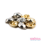 กระดุมโลหะขาสอยวงกลม 1.5-2cm(15-20มิล) ไม่ขึ้นสนิม Metal Button (00490004)