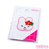 ตัวรีดการ์ตูนกระต่ายผ้าซาตินโบว์ดอกไม้ ตัวรีดติดเสื้อ อาร์มปักตกแต่ง DIY EMBROIDERY PATCH (00080033)