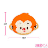 ตัวรีดการ์ตูนหน้าลิง ตัวรีดติดเสื้อ อาร์มปักตกแต่ง DIY EMBROIDERY PATCH (00080035)