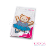 ตัวรีดการ์ตูนหมีเต้นบัลเล่ต์ ตัวรีดติดเสื้อ อาร์มปักตกแต่ง DIY EMBROIDERY PATCH (00080031)