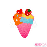 ตัวรีดการ์ตูนไอศครีมโคน ตัวรีดติดเสื้อ อาร์มปักตกแต่ง DIY EMBROIDERY PATCH (00080013)