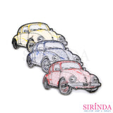 ตัวรีดการ์ตูนรถเต่า ตัวรีดติดเสื้อ อาร์มปักตกแต่ง DIY EMBROIDERY PATCH (00080374)