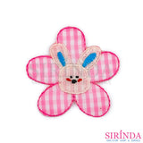 ตัวรีดการ์ตูนกระต่ายดอกไม้ ตัวรีดติดเสื้อ อาร์มปักตกแต่ง DIY EMBROIDERY PATCH (00080025)