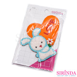 ตัวรีดการ์ตูนกระต่ายLOVE ตัวรีดติดเสื้อ อาร์มปักตกแต่ง DIY EMBROIDERY PATCH (00080429)