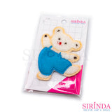 ตัวรีดการ์ตูนหมีออกกำลังกาย ตัวรีดติดเสื้อ อาร์มปักตกแต่ง DIY EMBROIDERY PATCH (00080014)