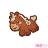 ตัวรีดการ์ตูนม้ายูนิคอร์นหางหัวใจ ตัวรีดติดเสื้อ อาร์มปักตกแต่ง DIY EMBROIDERY PATCH (00080540)