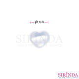 กระดุมเรซิ่นหัวใจขาสอย (17มิล) (0001199)