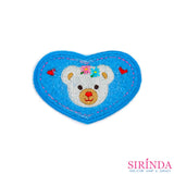 ตัวรีดการ์ตูนหน้าหมีหัวใจ ตัวรีดติดเสื้อ อาร์มปักตกแต่ง DIY EMBROIDERY PATCH (00080022)