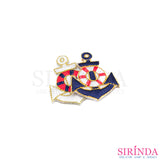 ตัวรีดการ์ตูนสมอ ตัวรีดติดเสื้อ อาร์มปักตกแต่ง DIY EMBROIDERY PATCH (00080425)