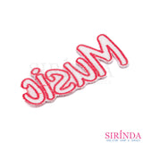 ตัวรีดการ์ตูนMusic ตัวรีดติดเสื้อ อาร์มปักตกแต่ง DIY EMBROIDERY PATCH (00080457)