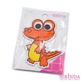 ตัวรีดการ์ตูนจระเข้ยิ้ม ตัวรีดติดเสื้อ อาร์มปักตกแต่ง DIY EMBROIDERY PATCH (00080368)