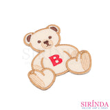 ตัวรีดการ์ตูนหมีนั่งB ตัวรีดติดเสื้อ อาร์มปักตกแต่ง DIY EMBROIDERY PATCH (00080463)