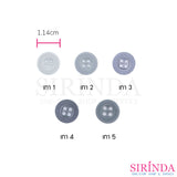 กระดุมเรซิ่นเสื้อเชิ้ตและเสื้อโปโล4รู โทนเทา (11.43มิล) (0001117) (9)