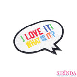 ตัวรีดการ์ตูนI LOVE IT! ตัวรีดติดเสื้อ อาร์มปักตกแต่ง DIY EMBROIDERY PATCH (00080452)