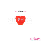 กระดุมเรซิ่นหัวใจ2รู (13มิล) (0001212)