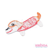 ตัวรีดการ์ตูนหมาไส้กรอก ตัวรีดติดเสื้อ อาร์มปักตกแต่ง DIY EMBROIDERY PATCH (00080455)