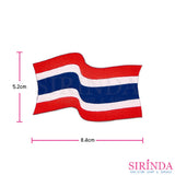 ตัวรีดการ์ตูนธงชาติไทยลายพริ้ว ตัวรีดติดเสื้อ อาร์มทอตกแต่ง DIY WOVEN LABEL PATCH (00320018)