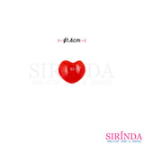 กระดุมเรซิ่นขาสอยหัวใจ (14มิล) (0001232)