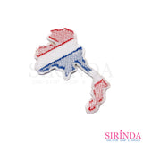 ตัวรีดแผนที่ธงชาติไทย ตัวรีดติดเสื้อ อาร์มปักตกแต่ง DIY EMBROIDERY PATCH (00080536)