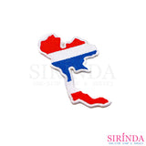 ตัวรีดแผนที่ธงชาติไทย ตัวรีดติดเสื้อ อาร์มปักตกแต่ง DIY EMBROIDERY PATCH (00080536)