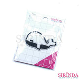 ตัวรีดการ์ตูนปลาวาฬ ตัวรีดติดเสื้อ อาร์มปักตกแต่ง DIY EMBROIDERY PATCH (00080371)