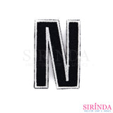 ตัวรีดตัวอักษรภาษาอังกฤษABC English Alphabet ตัวรีดติดเสื้อ อาร์มปักตกแต่ง DIY EMBROIDERY PATCH (00080510-0535)