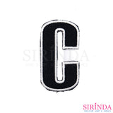 ตัวรีดตัวอักษรภาษาอังกฤษABC English Alphabet ตัวรีดติดเสื้อ อาร์มปักตกแต่ง DIY EMBROIDERY PATCH (00080510-0535)
