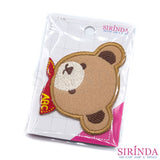 ตัวรีดการ์ตูนหัวหมีABC ตัวรีดติดเสื้อ อาร์มปักตกแต่ง DIY EMBROIDERY PATCH (00080401)