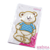 ตัวรีดการ์ตูนหมียืน ตัวรีดติดเสื้อ อาร์มปักตกแต่ง DIY EMBROIDERY PATCH (00080409)