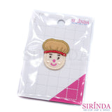 ตัวรีดการ์ตูนคนใส่หมวก ตัวรีดติดเสื้อ อาร์มปักตกแต่ง DIY EMBROIDERY PATCH (00080413)