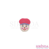 ตัวรีดการ์ตูนคนใส่หมวก ตัวรีดติดเสื้อ อาร์มปักตกแต่ง DIY EMBROIDERY PATCH (00080413)