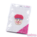 ตัวรีดการ์ตูนคนใส่หมวก ตัวรีดติดเสื้อ อาร์มปักตกแต่ง DIY EMBROIDERY PATCH (00080413)